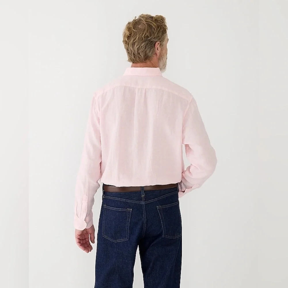 J Crew Baird McNutt garment-dyed Irish linen shirt Item BG374